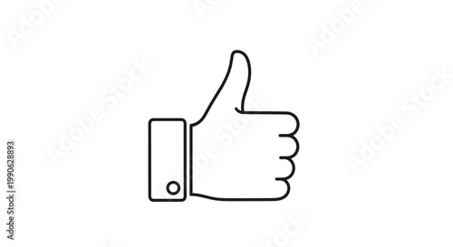 A simple black line drawing of a thumb, index finger, and three other fingers extended upwards on a white background