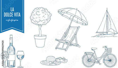 The essence of la dolce vita captured in elegant and leisurely illustrations