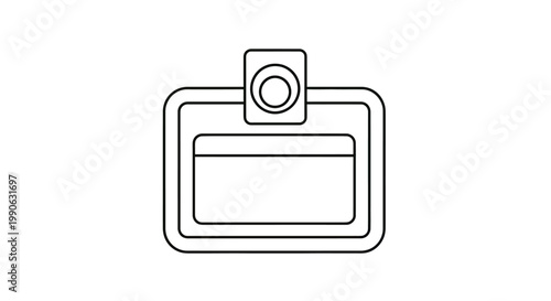 Minimalist outline drawing of a modern perfume bottle with geometric cap