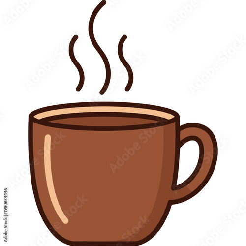 A steaming hot cup of coffee sits on a table indoors.