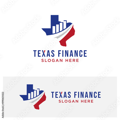 texas accounting financial logo design vector template