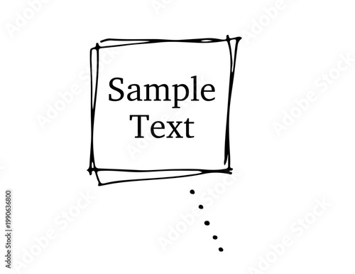 シンプルでかわいい手書きの吹き出し