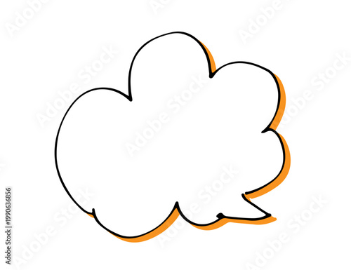 シンプルでかわいい手書きの吹き出し