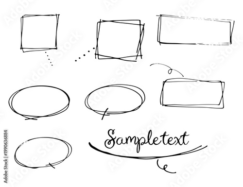 シンプルでかわいい手書きの吹き出し