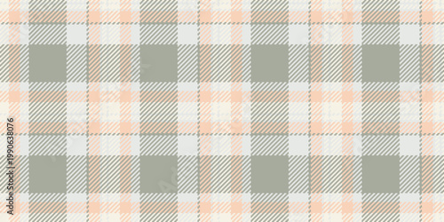 Birthday card pattern texture tartan, layout textile background check. Curtain fabric plaid seamless vector in pastel and sterling silver colors.