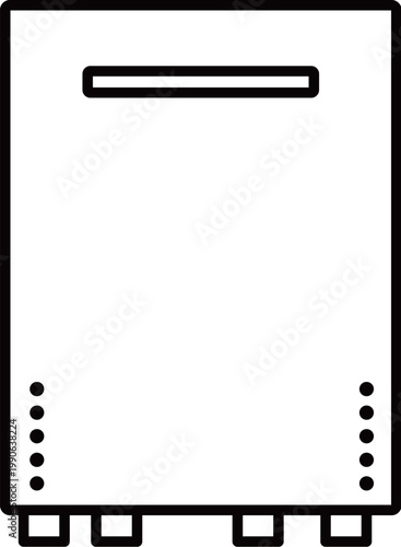 ガス給湯器_線画