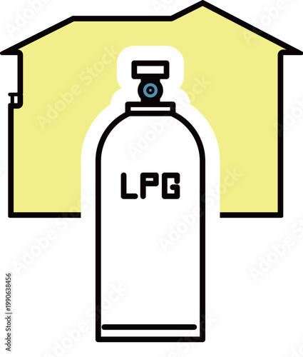 ガス仕様の家の図_2色