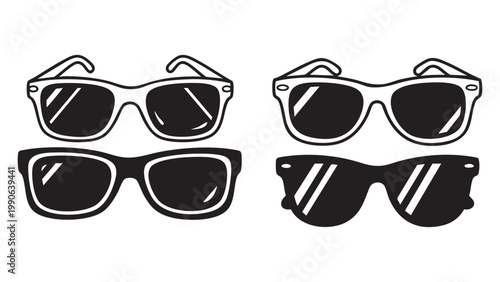 Four Pairs of Sunglasses in Different Styles
