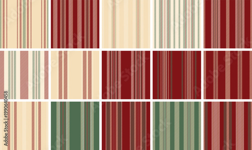 Striped set for interior displays of mens fashion stores. Harmonized lines designs suit decor visuals. Seamless vectors maintain rhythm.