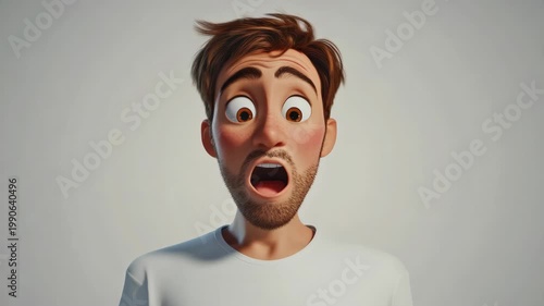 Surprised Male Character