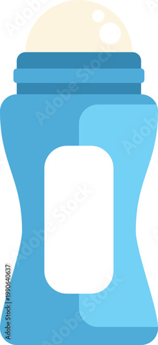 Blue roll on deodorant container representing body care and cleanliness