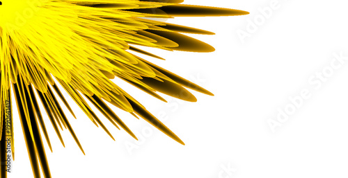 Cartoon comic book explosion burst with sharp yellow rays and flash effect on white background