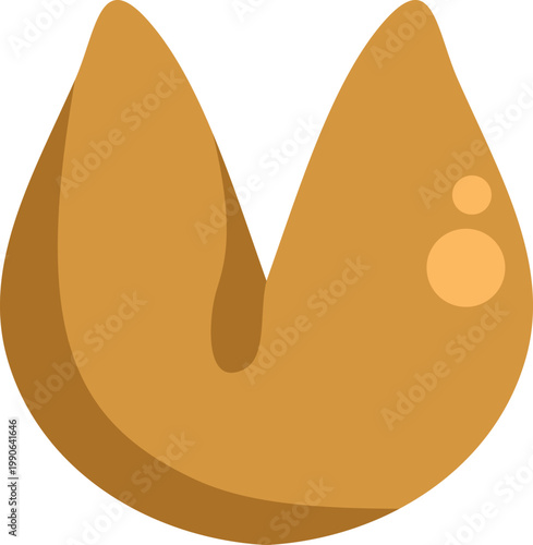 Fortune cookie illustration symbolizing luck, chinese culture, and future predictions