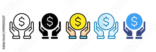 Savings Icon Set Multiple Style Collection