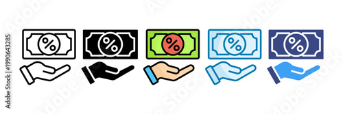 Loan Icon Set Multiple Style Collection