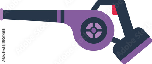 Leaf blower graphic icon simplifying yard work and outdoor cleaning