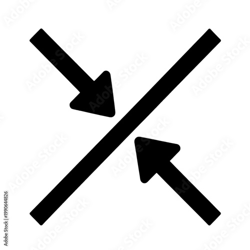 Crossed Arrows Icon Showing Direction Reversal