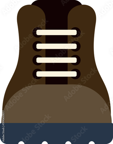 Brown hiking boot illustration showing sturdy sole and classic lace up outdoor style