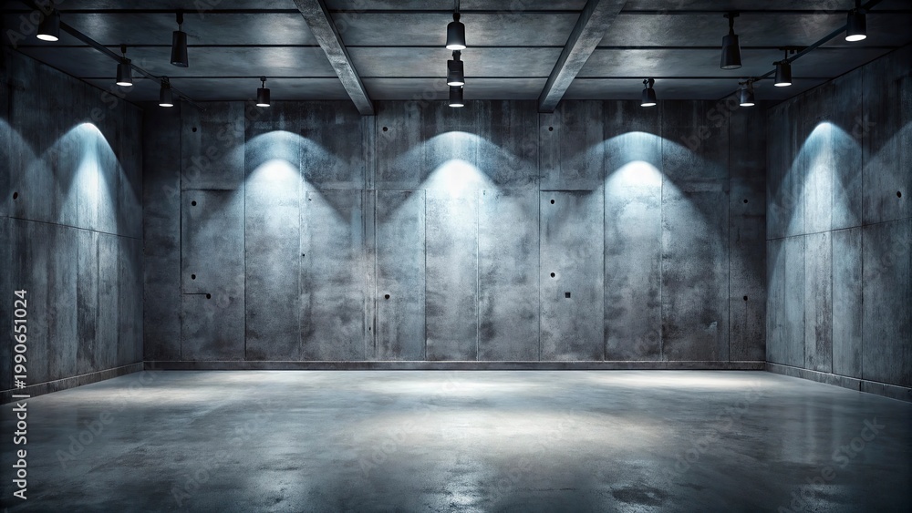 Fototapeta premium empty room with spotlights