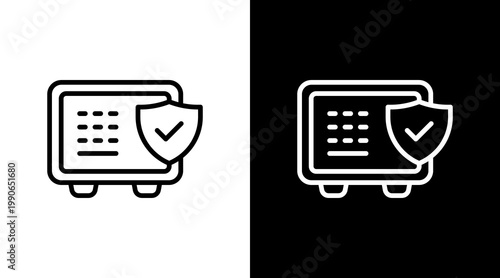 Safe White Icon Set Design