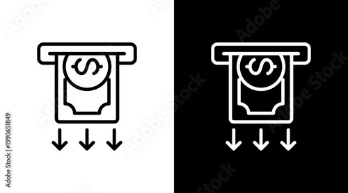 Withdrawal White Icon Set Design