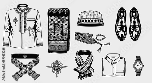 Traditional Muslim Men Fashion Apparel and Accessories Collection