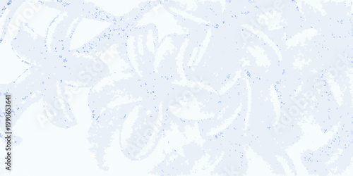 Abstract floral pattern with swirling shapes and a light blue hue