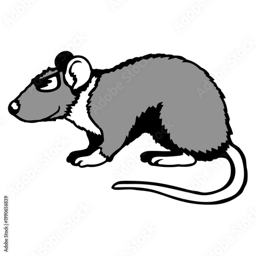 Cool Rat Sunglasses Side View Funny Rodent Animal. Hilarious for rat lovers and anyone who appreciates a small creature with massive cool energy. Perfect gift for rodent fans.