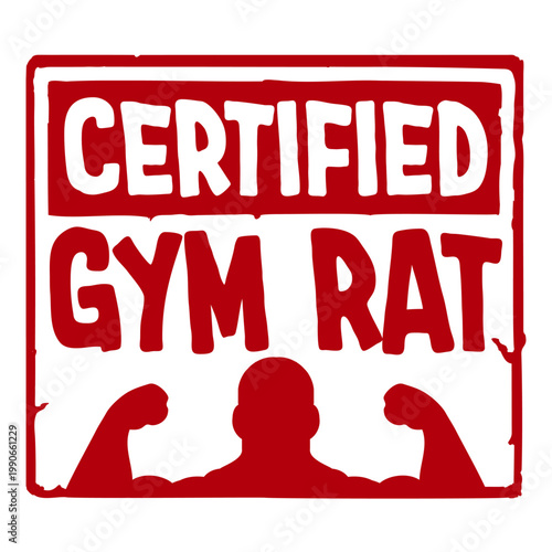 Certified Gym Rat – the badge of honor for every dedicated gym obsessive who lives for the grind. Funny, proud and relatable. A perfect gift for serious lifters and fitness lovers everywhere.