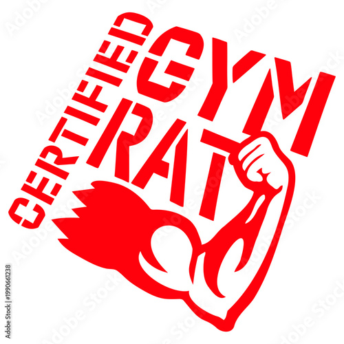 Certified Gym Rat – the badge of honor for every dedicated gym obsessive who lives for the grind. Funny, proud and relatable. A perfect gift for serious lifters and fitness lovers everywhere.