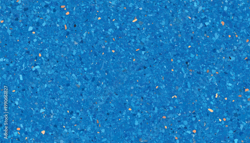 Blue cork board texture with scattered multicolor chips. Cork board with copy space. Notice board sign board. For branding, packaging, wallpapers, and contemporary surface design. Vector illustration.