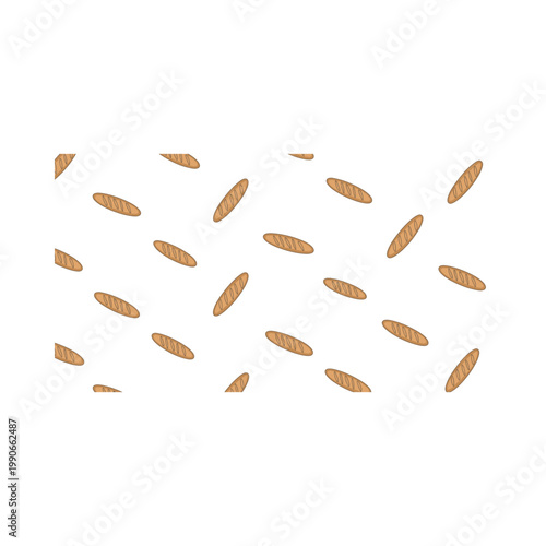 Brown rice grains on white background.