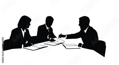 Professional Legal Consultation Silhouette for Attorneys and Clients