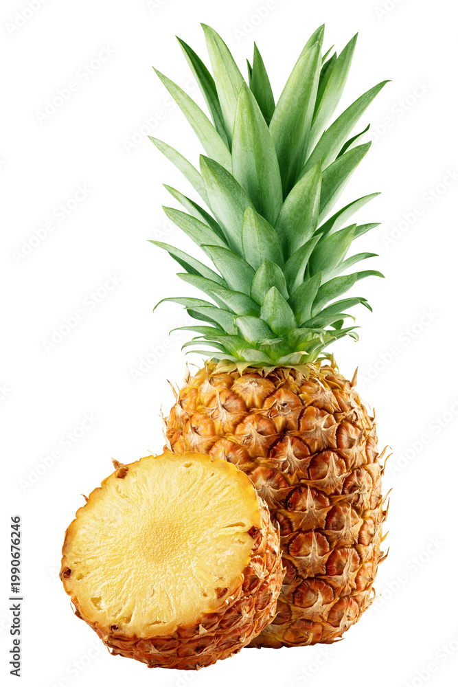 Obraz premium Pineapple isolated, full depth of field