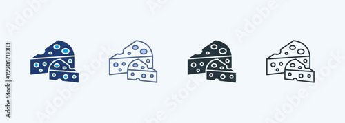 Cheese Multiple Style Icon Collection