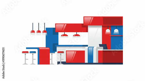 Modern exhibition booth or trade show stall design