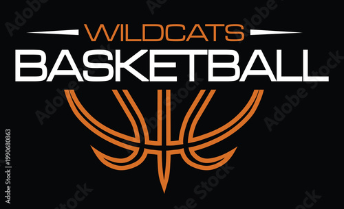 Wildcats Basketball Team Design 12 is a very useful and attractive design for your basketball team that includes text and graphic of a basketball. Great for shirts and promotions.