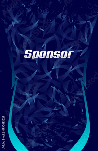 Dark Blue Organic Abstract Sports Jersey Template with Fluid Texture