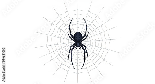 Black Spider in Web Center.