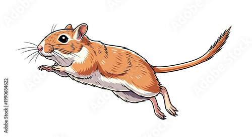 A gerbil is jumping fast outside.