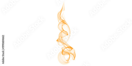 Foto Abstract orange smoke trail flowing gracefully on a dark black background digita