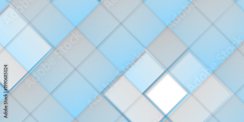 A light blue and white abstract background of seamless diamond shapes creating a modern and clean geometric pattern with subtle shading and depth
