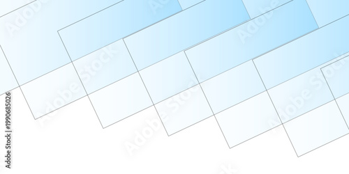 Geometric Background with Fading Blue and White Squares and Lines, Abstract Minimalist Design for Graphic Projects