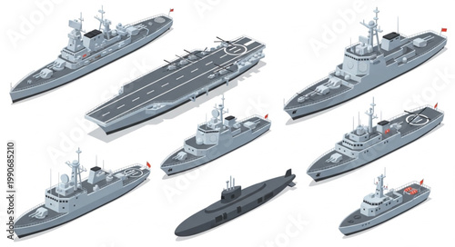 Collection of Modern Warships and Naval Vessels.