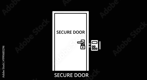Secure door with access control system for enhanced security.