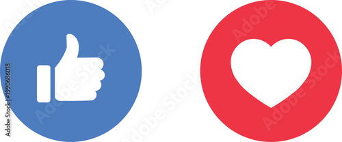 Thumbs up and heart, social media. 3D Social media likes and loves icon sets. Speech bubble love with like. Like and like buttons ready for websites and mobile apps
