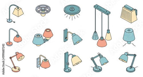 Collection of Desk Lamps in Various Styles and Colors.