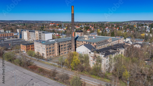 Cuadro en lienzo Industriebrache Wanderer Werke in Chemnitz