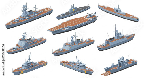 Collection of Various Modern Ships and Vessels.