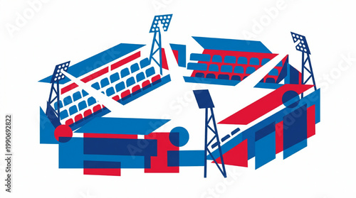 Abstract stadium architecture vector illustration